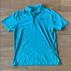 Teal green Under Armour polo
